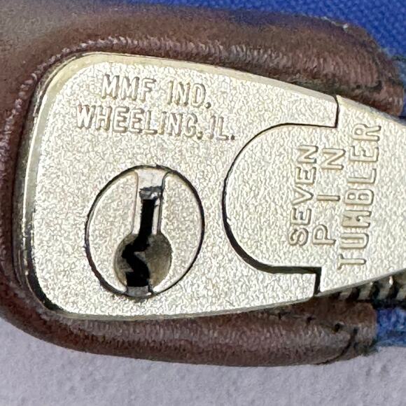 Lot 1 Vintage Locking Night Deposit Bank Money Bag 7 Pin Tumbler & 4 Small Bags - Picture 8 of 16